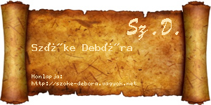 Szőke Debóra névjegykártya